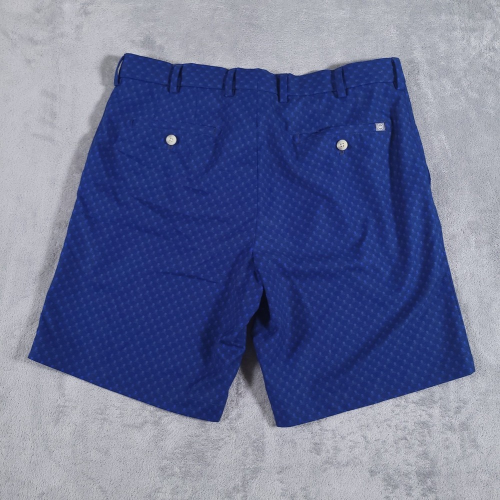 Peter Millar Crown Sport Golf Shorts Mens 34 Performance Skulls All Over Blue‎ - Picture 7 of 11